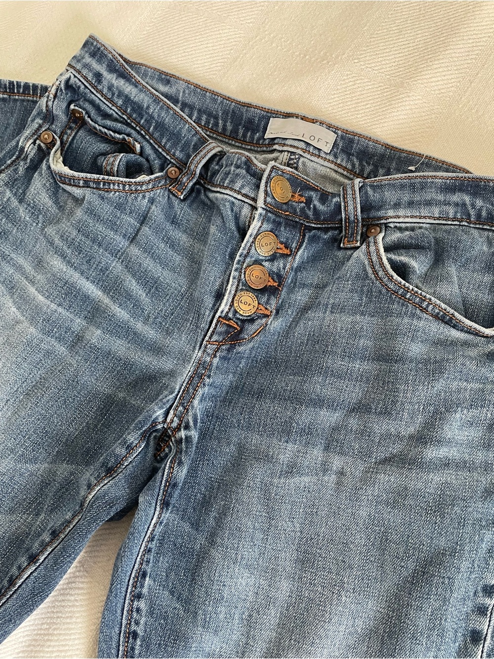 LOFT Women's Light Blue Boyfriend Jeans